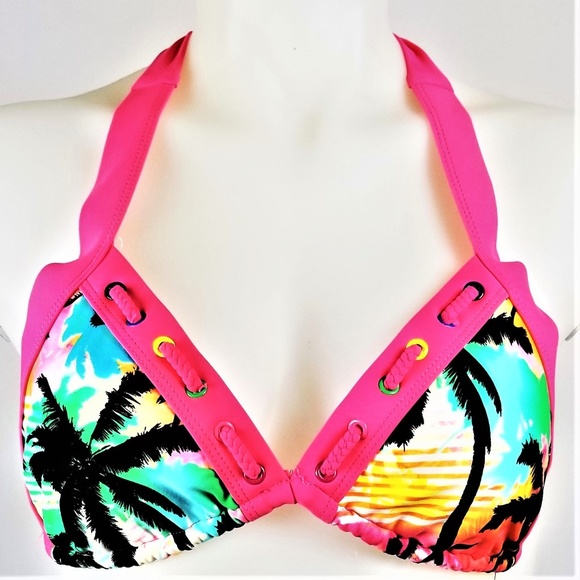 OP Other - OP Bikini Top Bold Colorful Tropical Beach Sunset